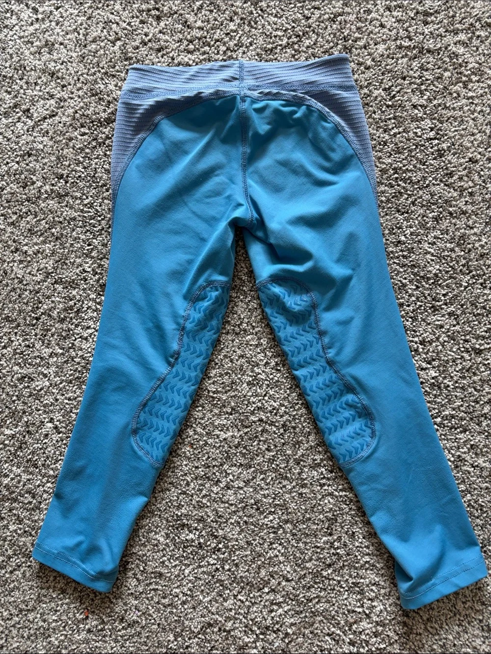 Youth Teal Equestrian Grip Leggings